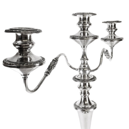 Pair/Hartford Georgian-Style Silverplated Candelabras