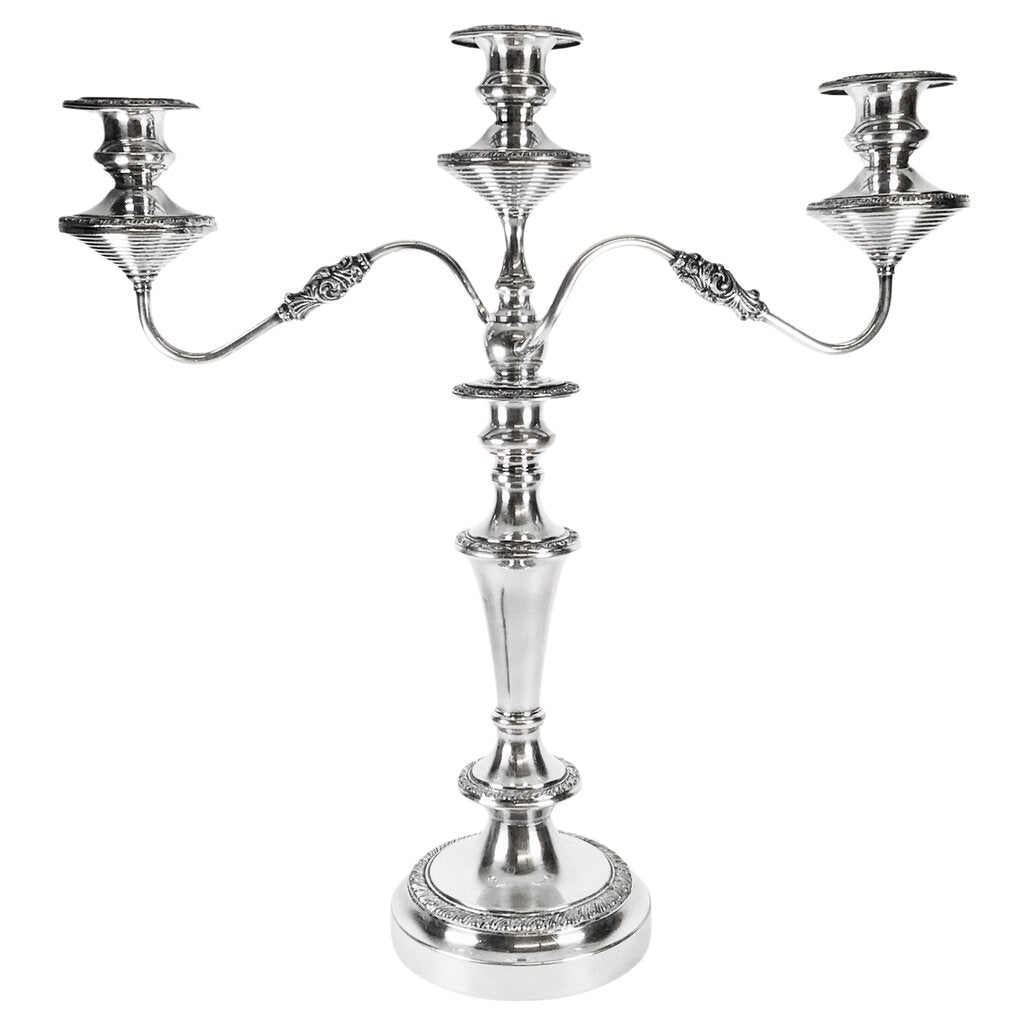 Pair/Hartford Georgian-Style Silverplated Candelabras