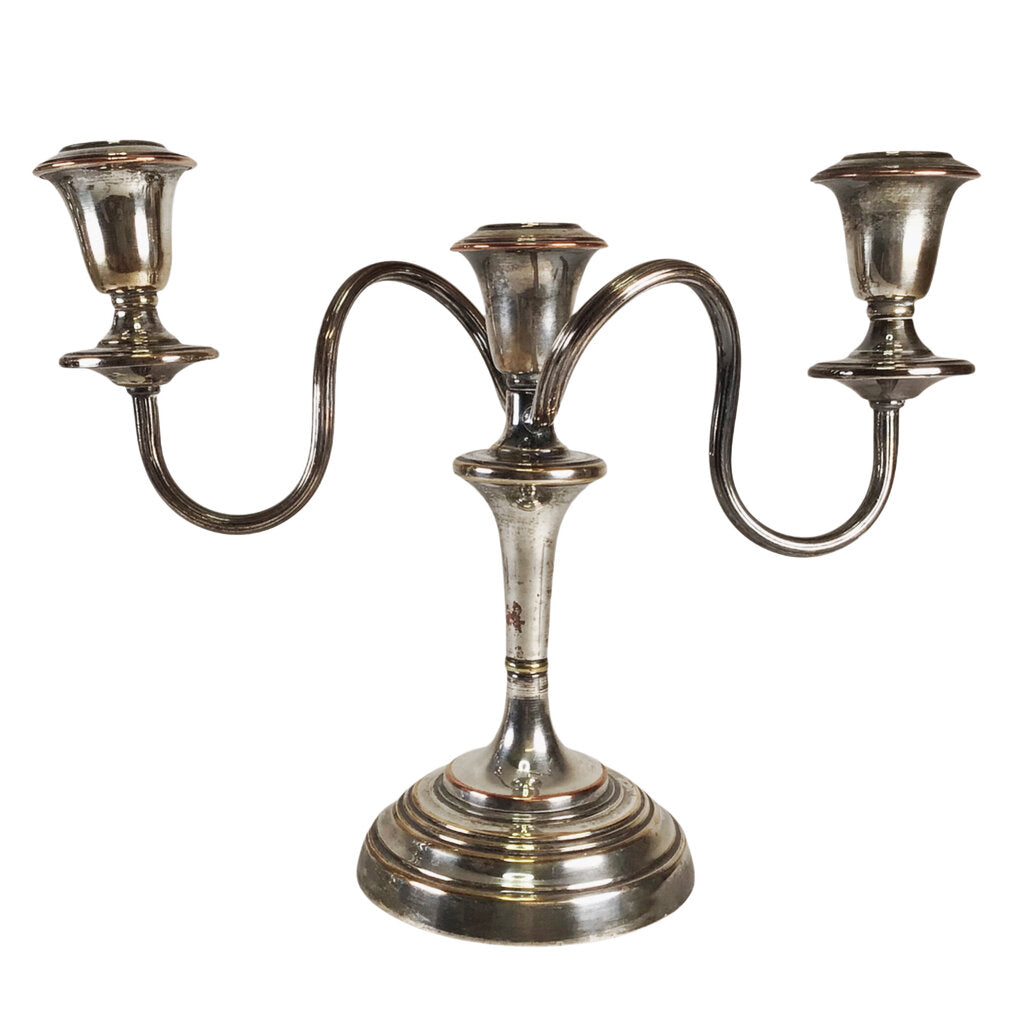 Pair/Industria Argentina Silverplated Candelabras