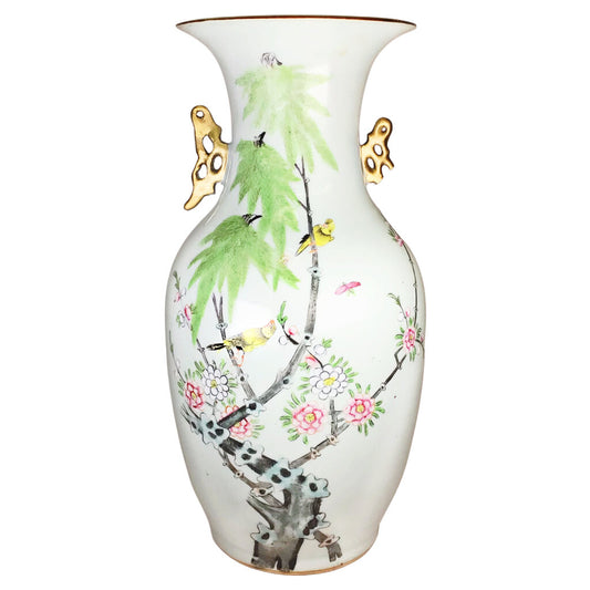 Chinese Export Polychrome Baluster Vase