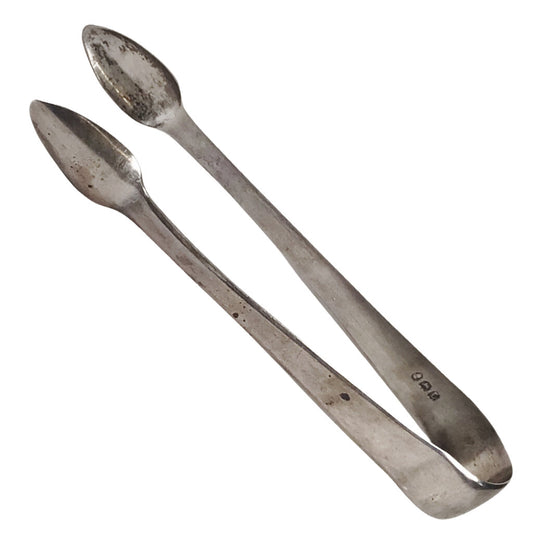 George III Sterling Silver Sugar Tongs, 1806