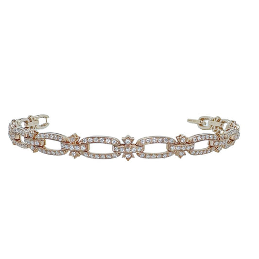 14Kt Rose Gold Diamond Bracelet