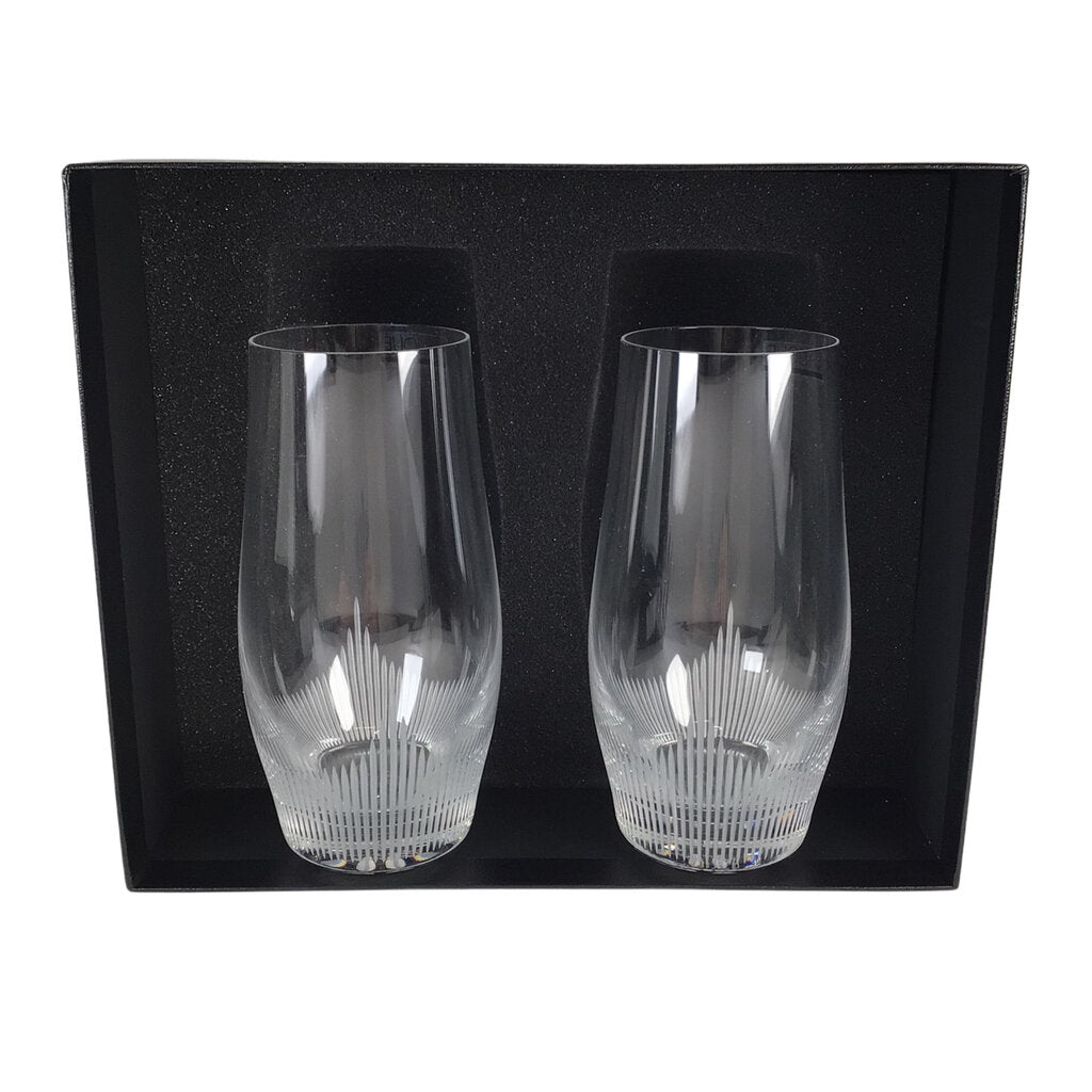 2pc. Lalique "100 Points" Large Tumblers, New in Box