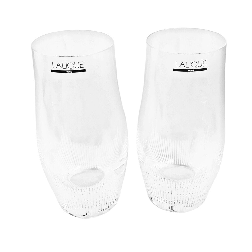 2pc. Lalique "100 Points" Large Tumblers, New in Box