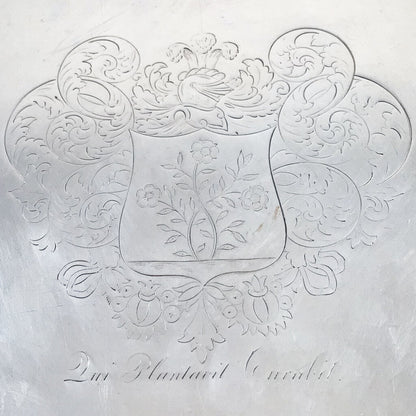 Roosevelt Armorial Tiffany Sterling Silver Salver