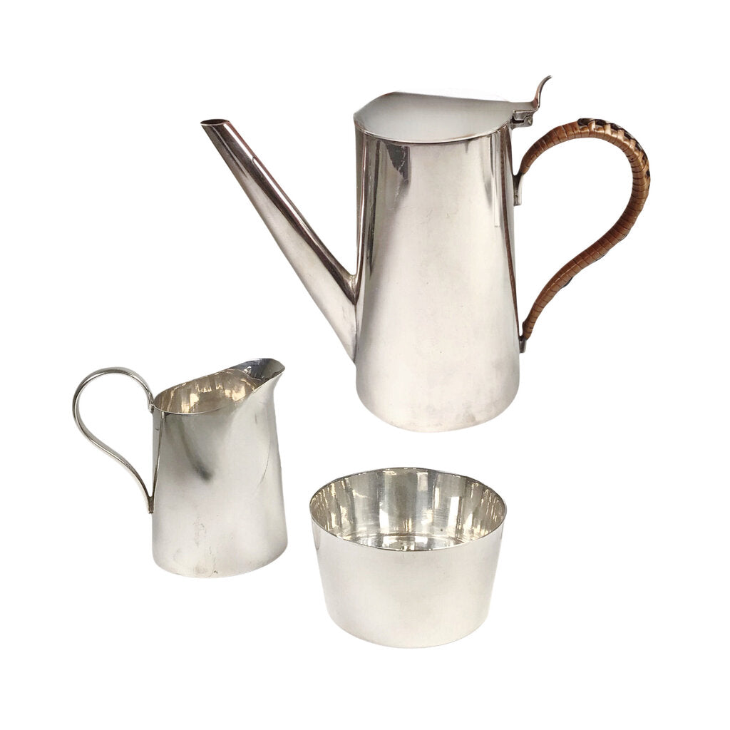 3pc. Mappin & Webb Silverplated Coffee Set, ca. 1900