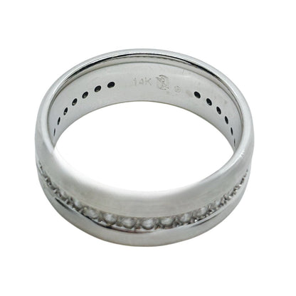 14Kt White Gold Band w/ 0.8 ct Diamonds