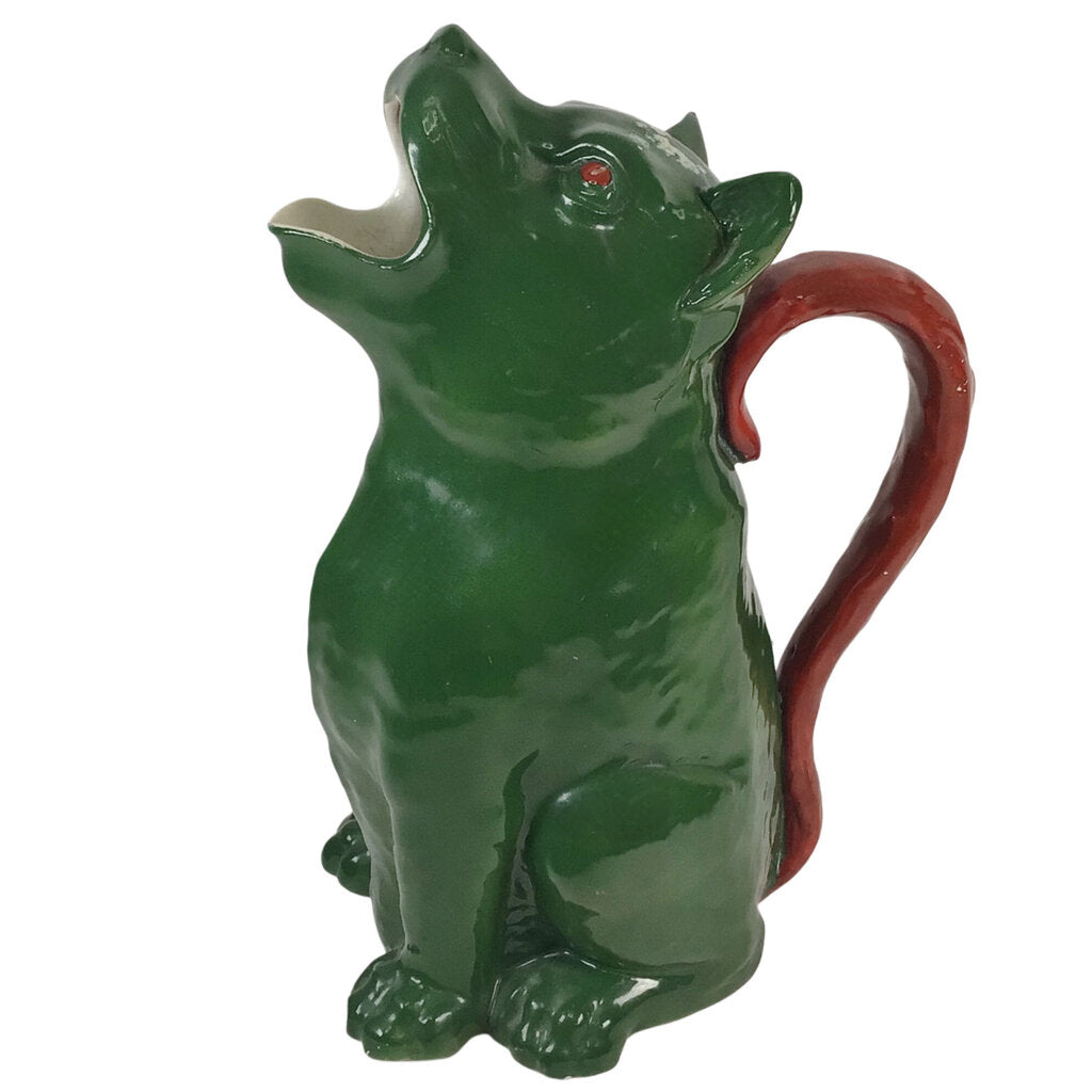 Rorstrand Swedish Majolica Dog Pitcher