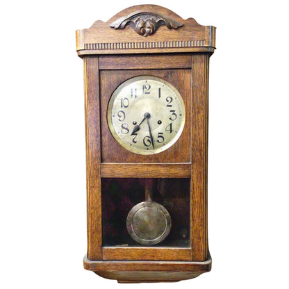 1912 Junghans Wall Clock in Wooden Case