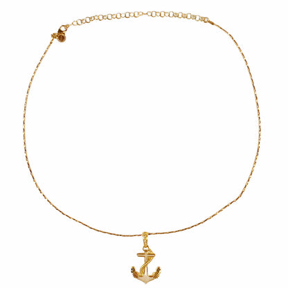 Soru Sterling Vermeil Anchor Pendant & Chain