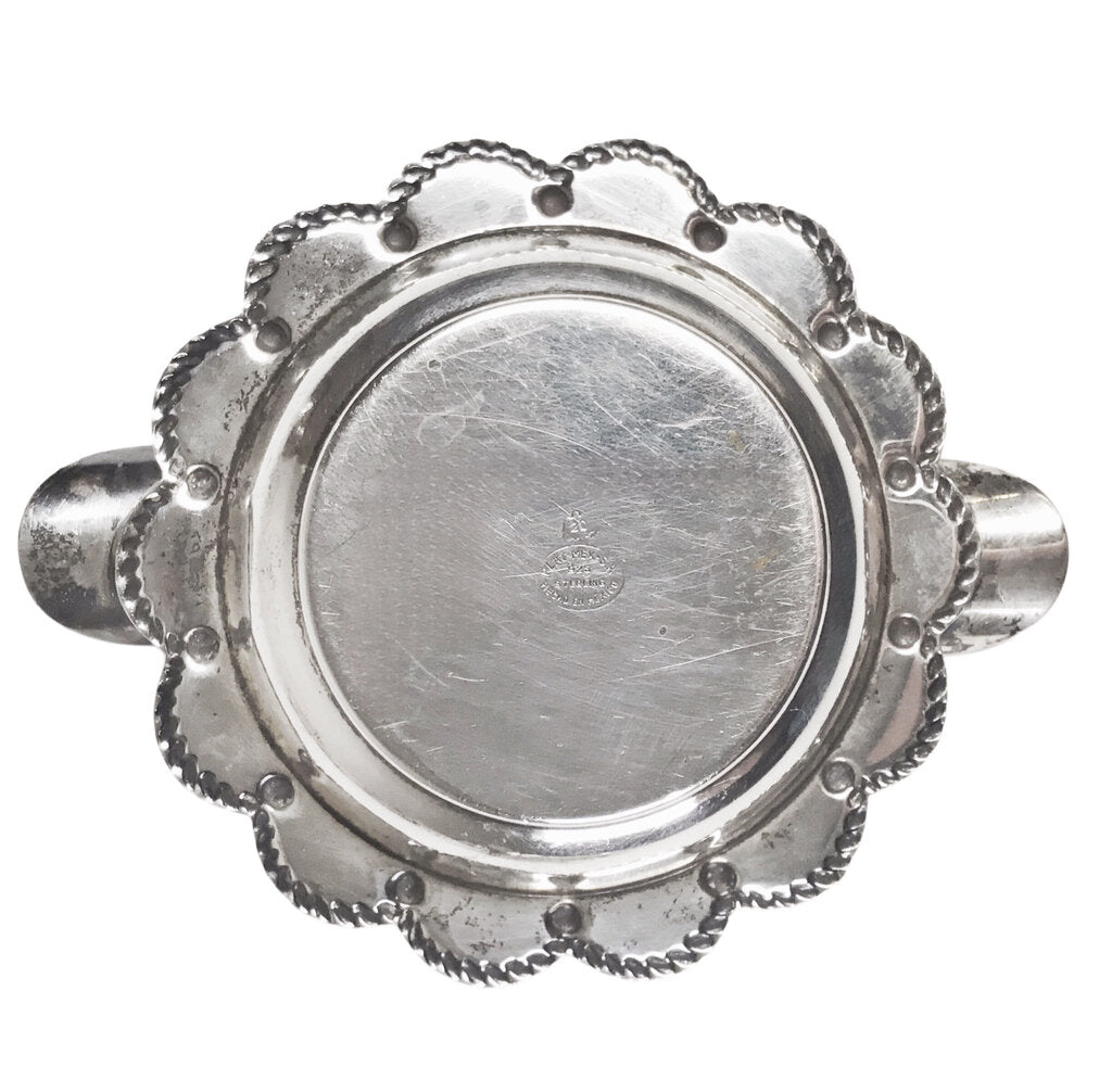 Vintage Mexican Mayan Revival Sterling Silver Ashtray