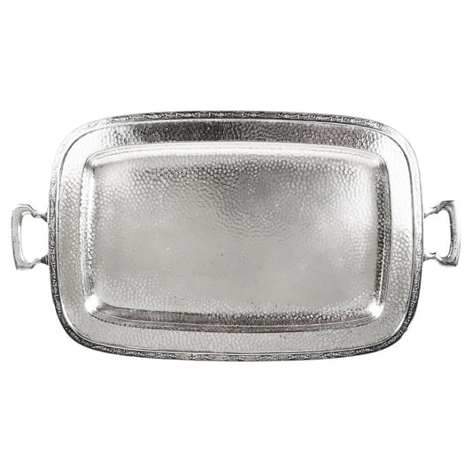 Hand-Hammered Silverplated Tray, early 20th c.