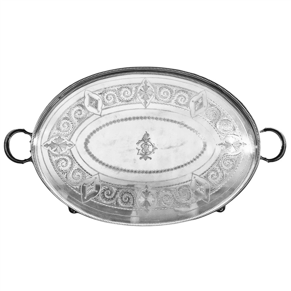 Walker & Hall Silverplated Gallery Tray, ca. 1890