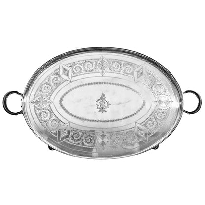 Walker & Hall Silverplated Gallery Tray, ca. 1890