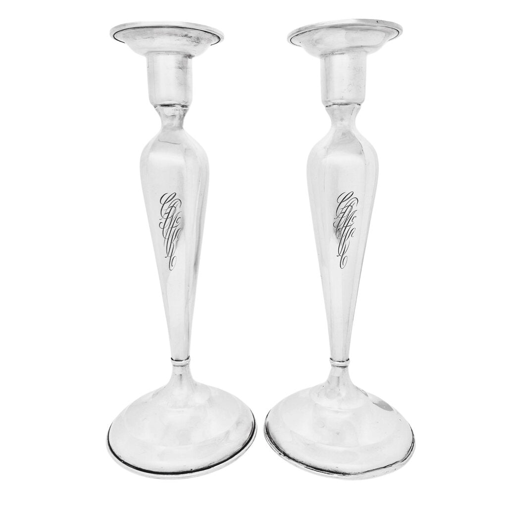 Pair/JE Caldwell & Co Sterling Weighted Candlesticks