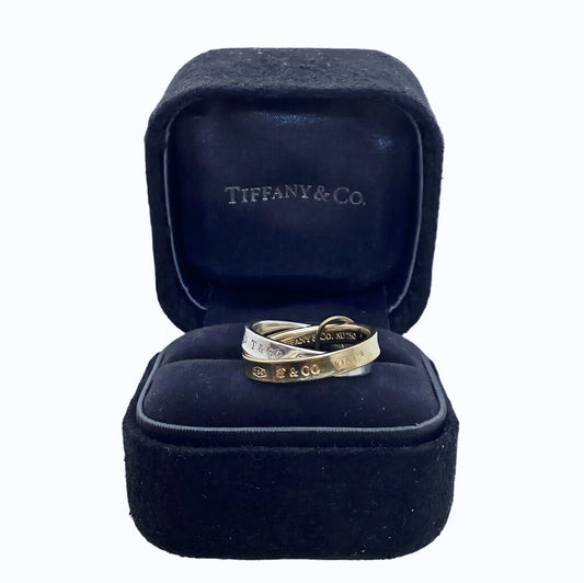 Tiffany 18Kt & Sterling 1837 Interlocking Circles Ring