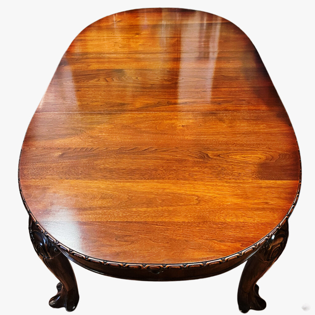 English Victorian Mahogany Dining Table with Screw Expander, circa 1870