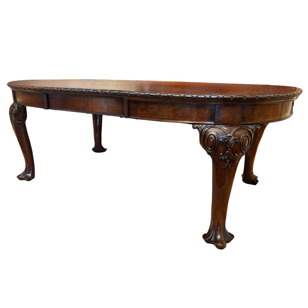 English Victorian Mahogany Dining Table with Screw Expander, circa 1870