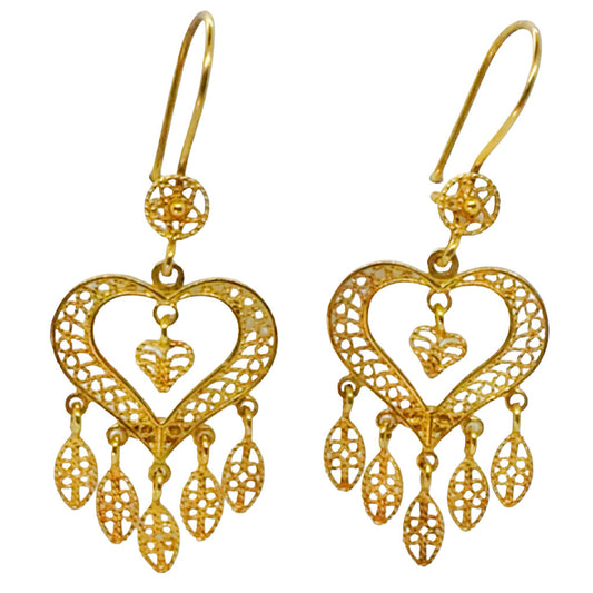 14Kt Gold Filigree Earrings