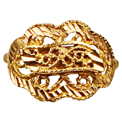 14Kt Gold Filigree Ring