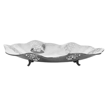 Pierced Silver Footed Fruit Bowl