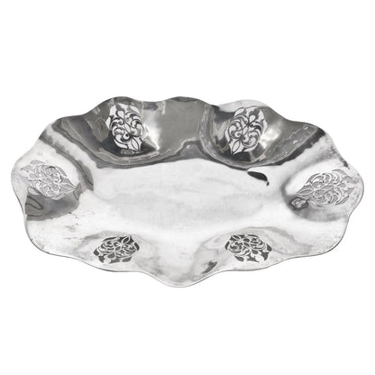 Pierced Silver Footed Fruit Bowl