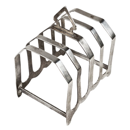 Joseph Gloster Sterling Art Deco Toast Rack, 1934