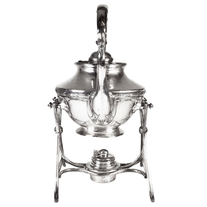 19th c. James Dixon & Sons Silverplated Spirit Kettle