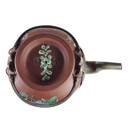 Yixing Enameled Zisha Teapot