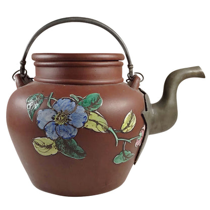 Yixing Enameled Zisha Teapot