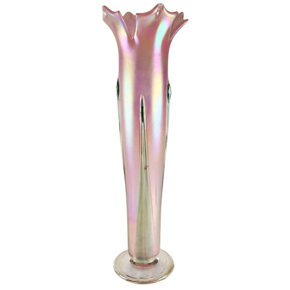 Ron Mynatt Iridescent Blown Glass Vase, 2019