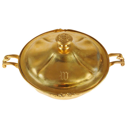 Christofle Medusa Head Gilt Vegetable Dish