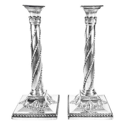 Pair/John Winter George III Sterling Candlesticks, 1775