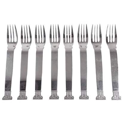 42pc. Venturi-Scott Brown and Reed & Barton for Swid Powell Stainless Steel Classical Orders Flatware Set, ca. 1992 - Opportunity Shop DC