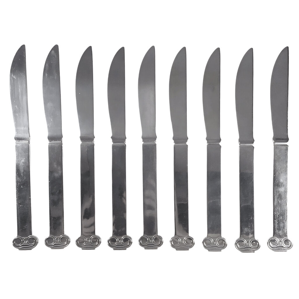 42pc. Venturi-Scott Brown and Reed & Barton for Swid Powell Stainless Steel Classical Orders Flatware Set, ca. 1992