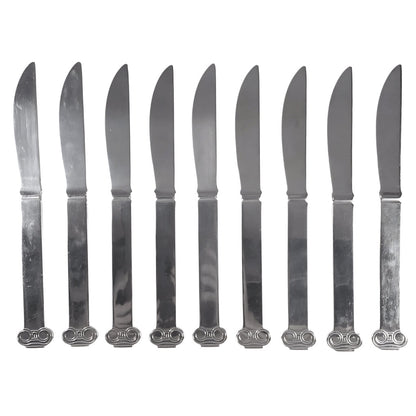 42pc. Venturi-Scott Brown and Reed & Barton for Swid Powell Stainless Steel Classical Orders Flatware Set, ca. 1992