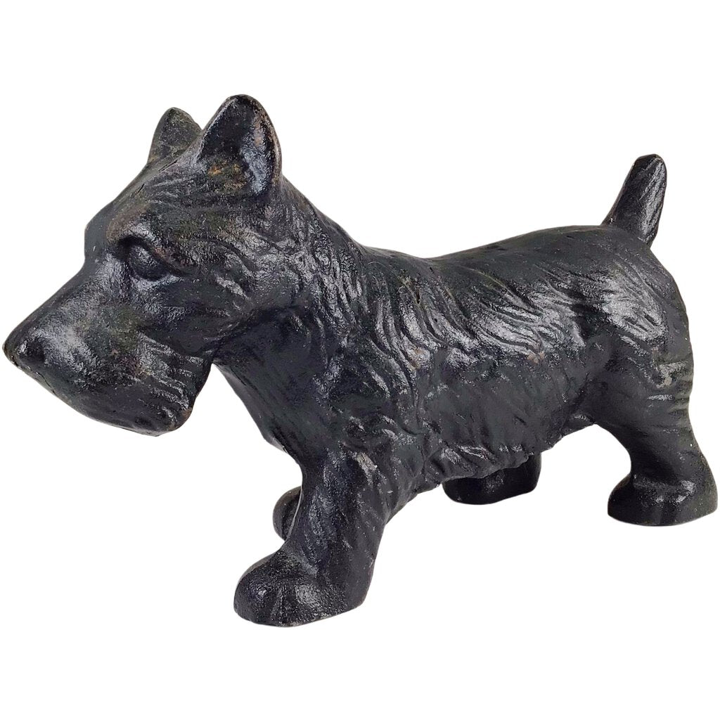 Antique Cast Iron Scottie Dog Door Stop