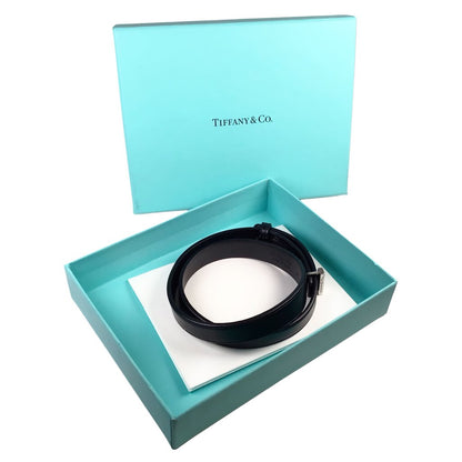 Tiffany Makers Leather & Silver Bracelet w. Box