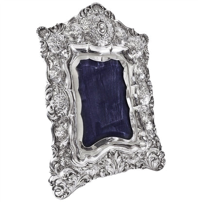 Ganci Baroque-Style Sterling Silver Picture Frame