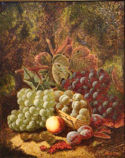 Oliver Clare. Still Life w/Grapes. Oil on Canvas