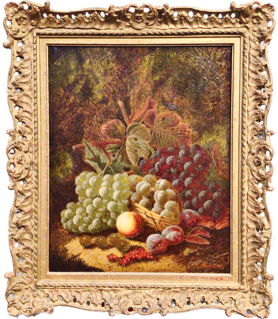 Oliver Clare. Still Life w/Grapes. Oil on Canvas