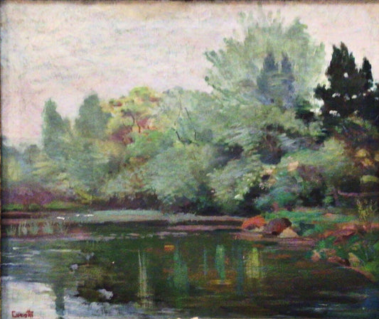 Gustave Cimiotti. Summer Landscape. Oil on Canvas