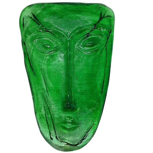 Glass Face Mask Wall Hanging Art