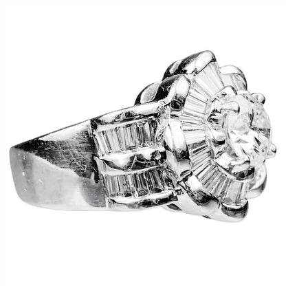 Diamond Cluster Ring in 14Kt White Gold