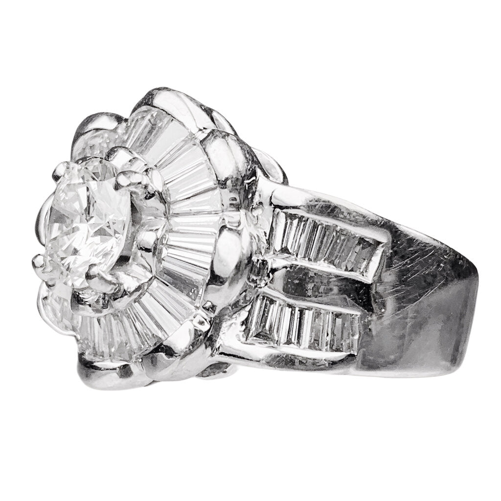 Diamond Cluster Ring in 14Kt White Gold