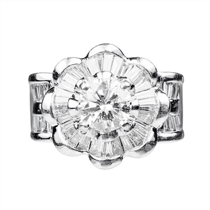 Diamond Cluster Ring in 14Kt White Gold