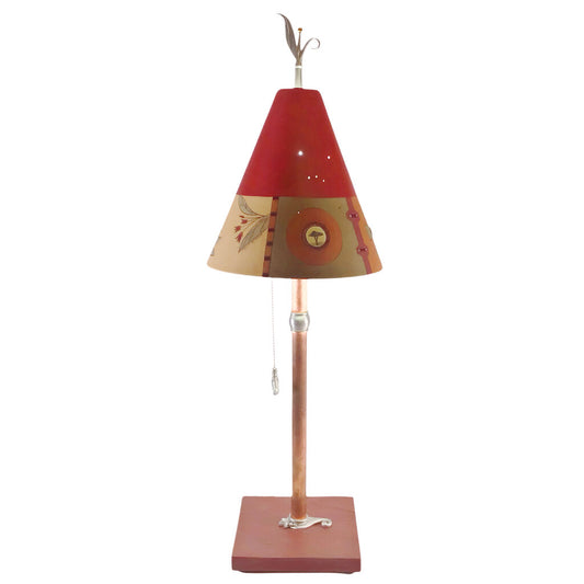 Janna Ugone Copper, Ceramic & Slate Table Lamp, 2004