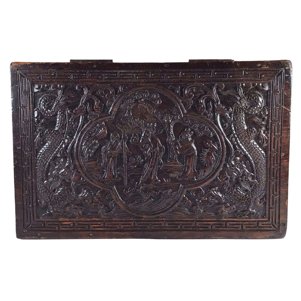 Antique Chinese Carved Wooden Box