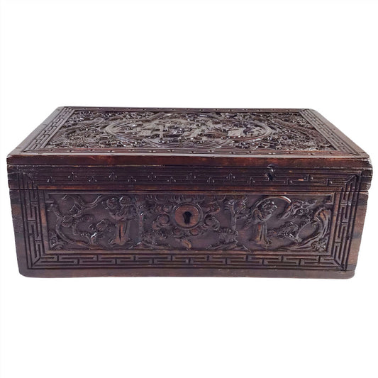 Antique Chinese Carved Wooden Box