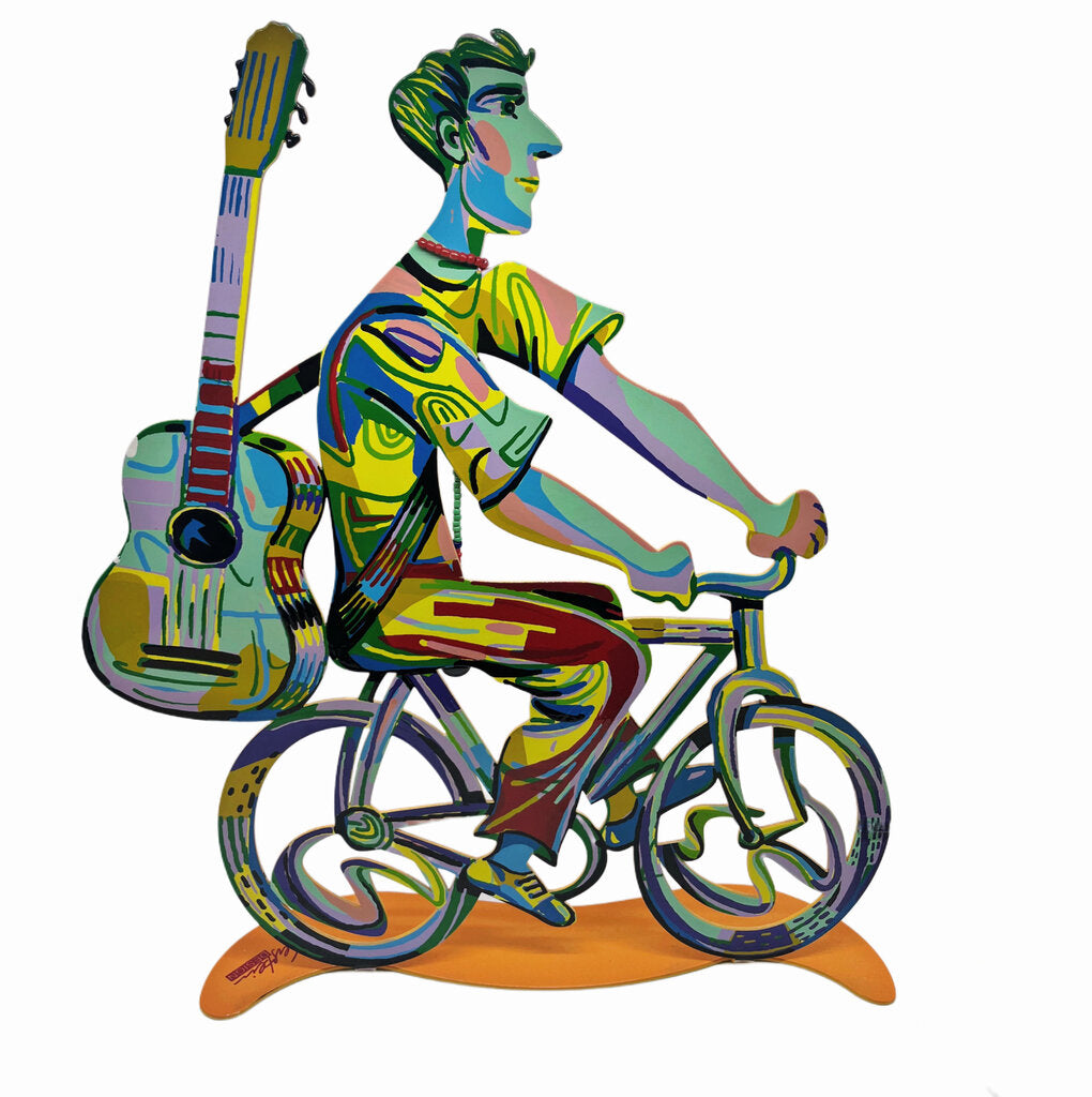 David Gerstein. Bicycle and Guitar. Print on Steel